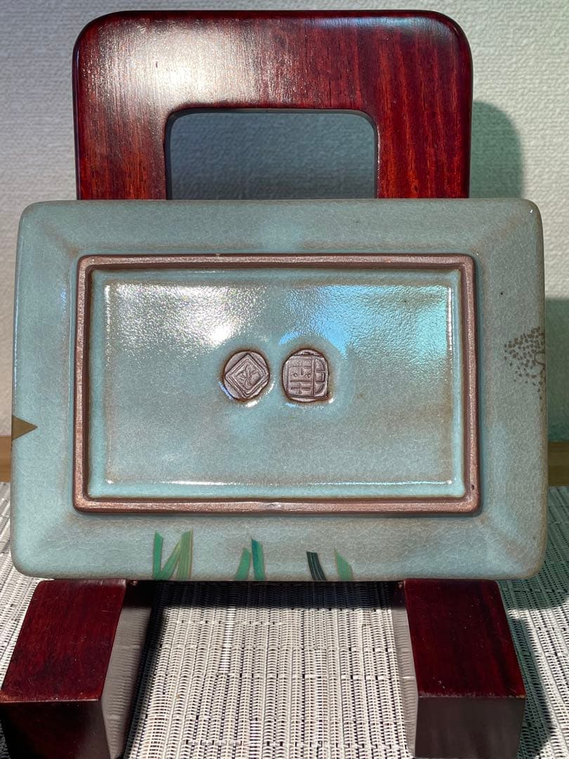 130桑野むつ子 京都 御所の花十二ヶ月 【6月花菖蒲】抹茶椀・和陶皿　しおり付