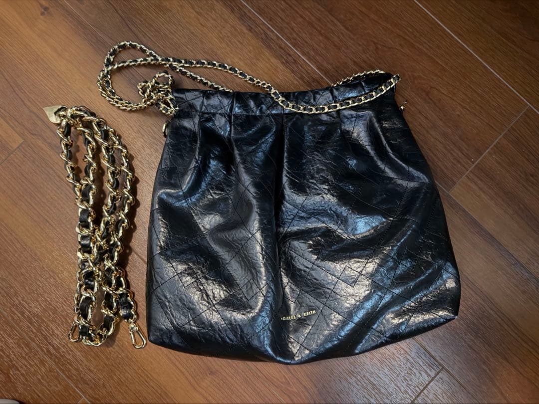 Charles&Keith Duoドゥオ ブレードチェーンハンドルホーボーバッグ