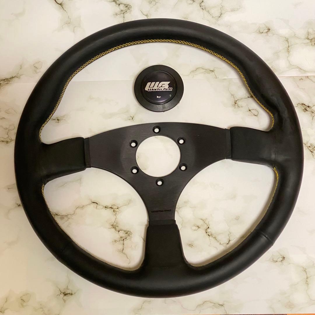 ワークスベル ステアリング　イエローステッチ