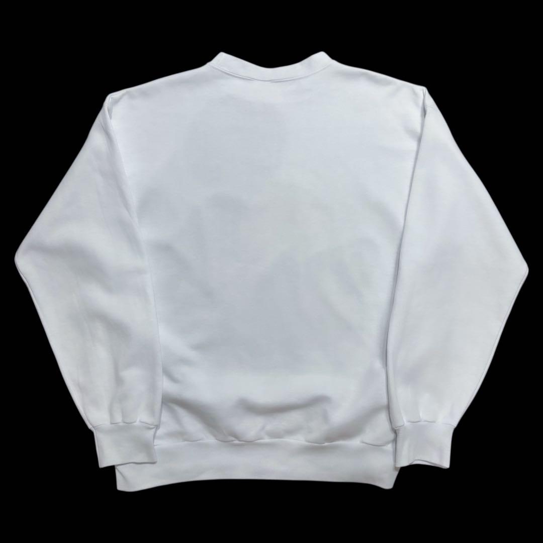 レア 90s Disney ミッキー ビッグプリントスウェット 白XL USA製