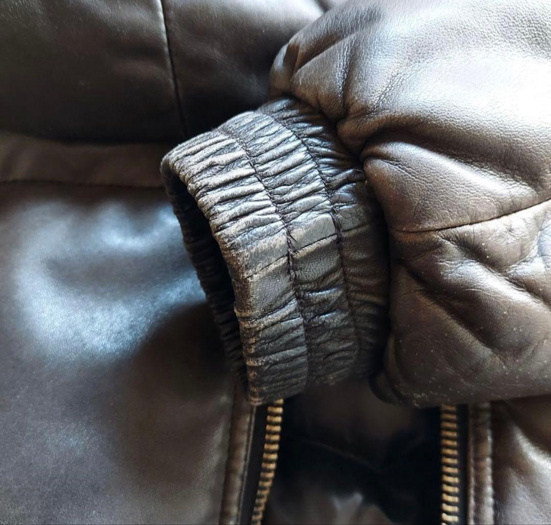 トゥモローランド リバーシブル レザー ダウンジャケット 羊革