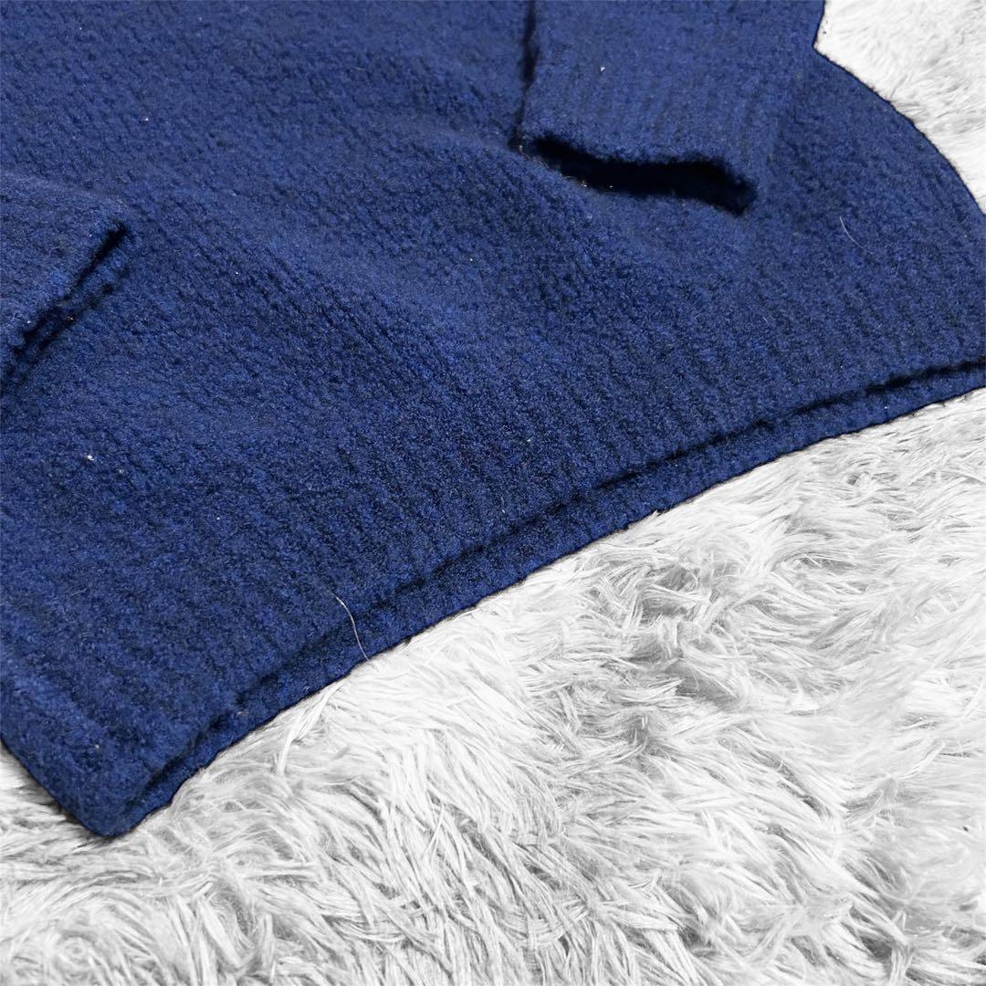 【美品】ルイヴィトン LVインタルシアクルーネックニット セーター ブルー