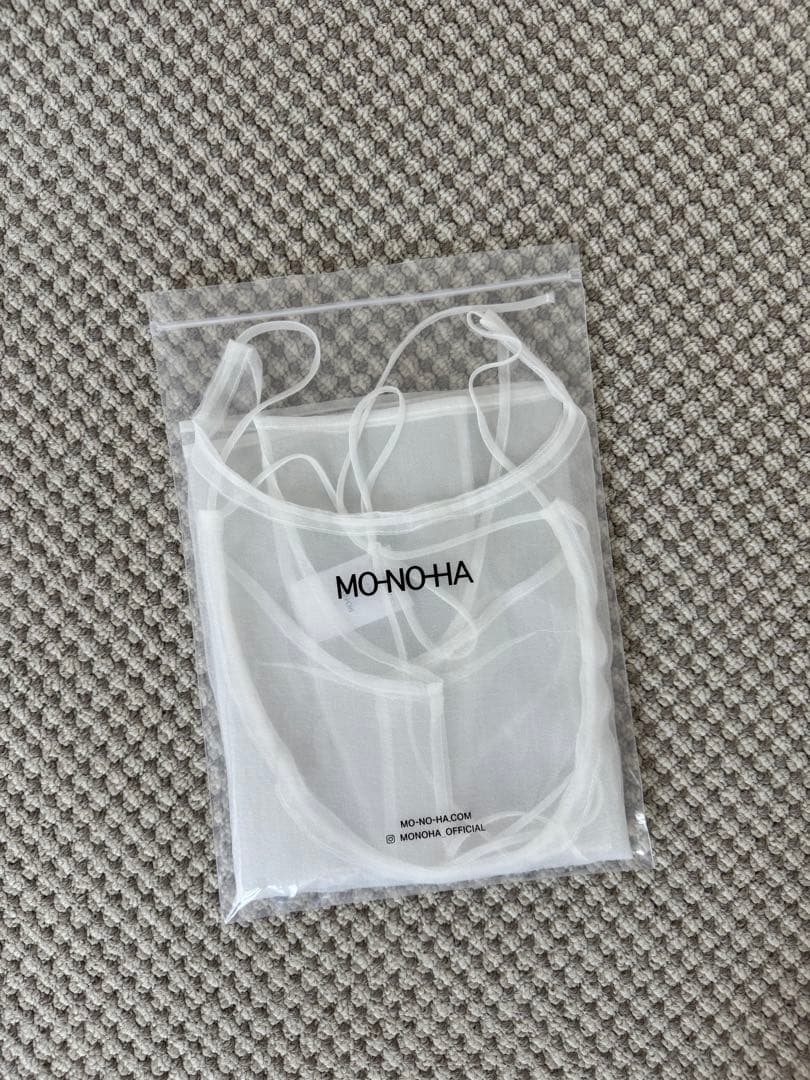 値下げ【新品未使用】MONOHA 24SS Organza sleeveless