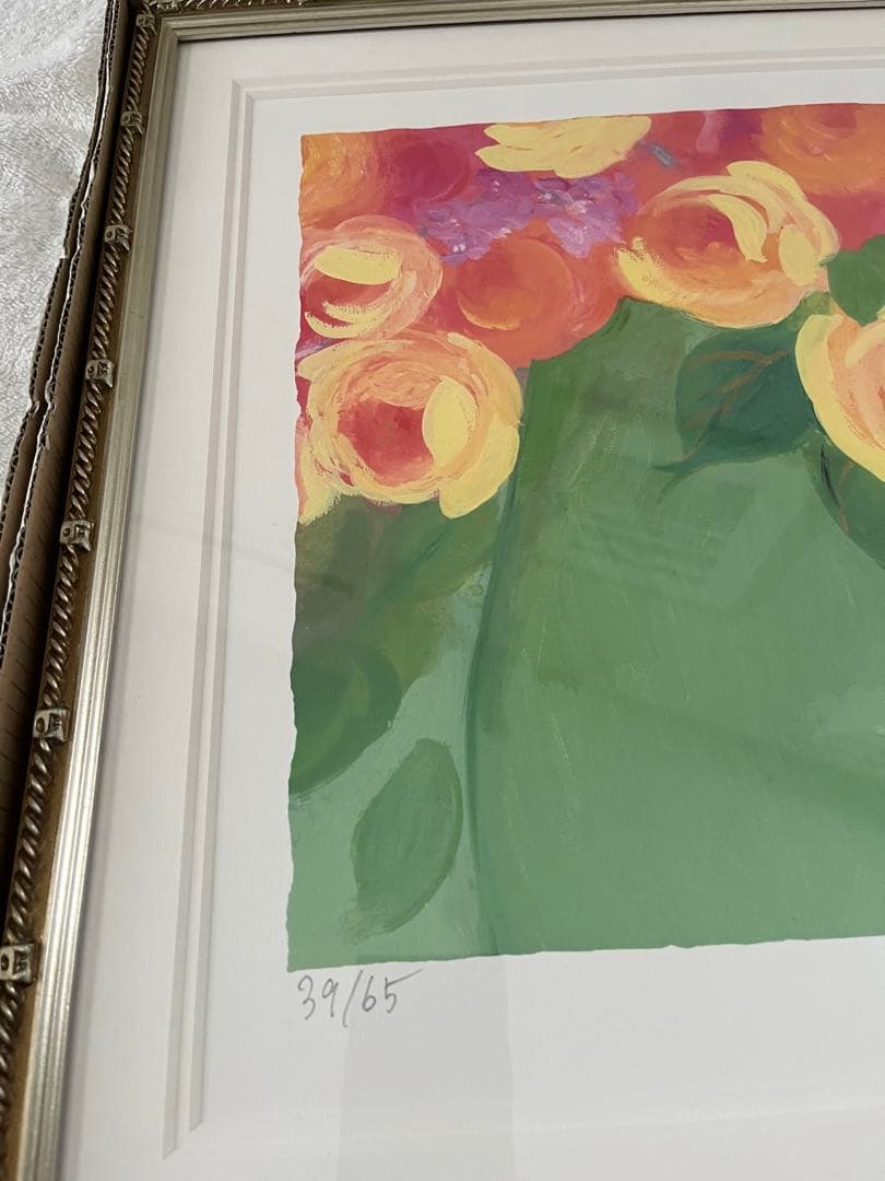 額装版画　55×44 65限定ジクレー　ジニー・キム　直筆サイン　証明書　大きめ