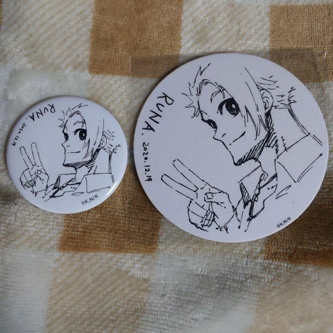 ルナ　レオナルド　缶バッジ　プリンスカフェ　コースター　ブルーロック　ブルロ