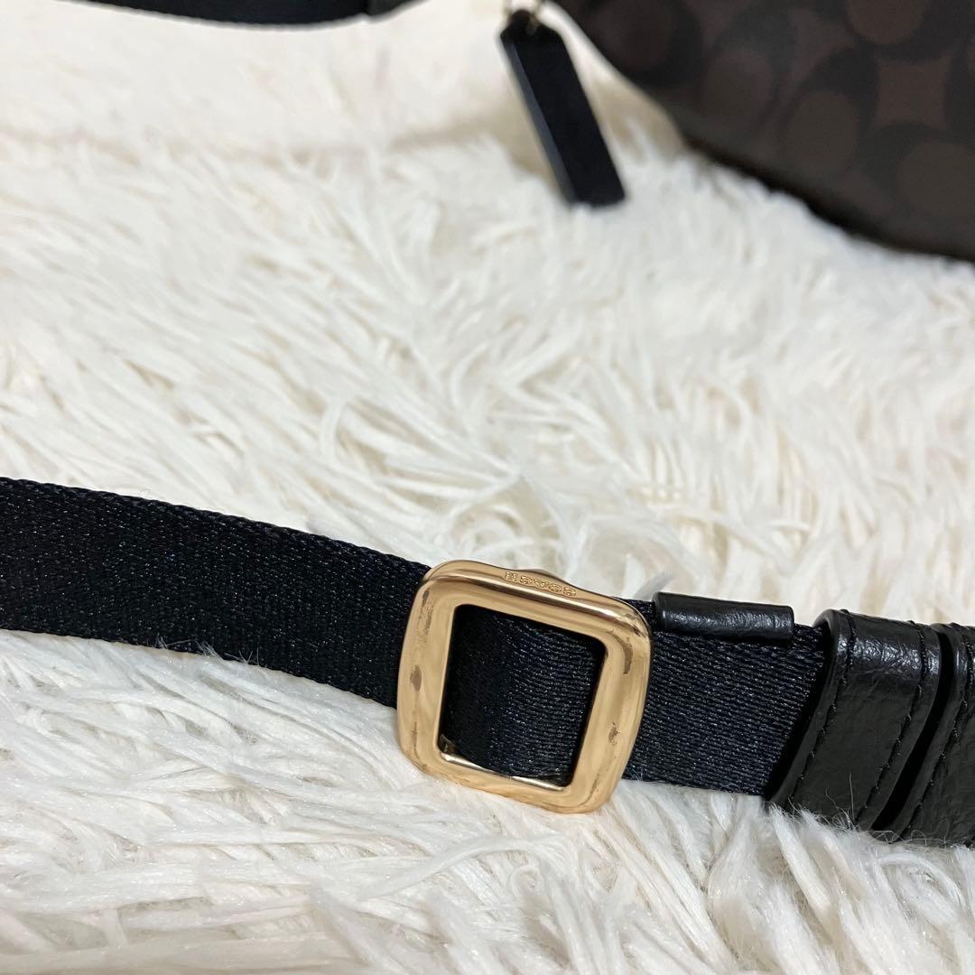 COACH＊ ウエストバッグ レザー シグネチャーブラウン