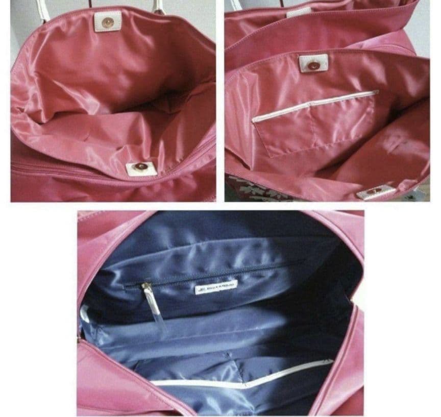 新品 Black＆White/ブラック&ホワイト 立体花柄 トートバッグ ピンク