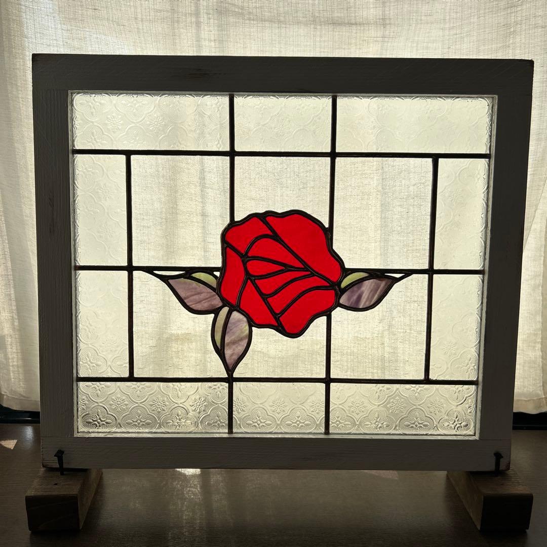 ステンドグラス　pink fox