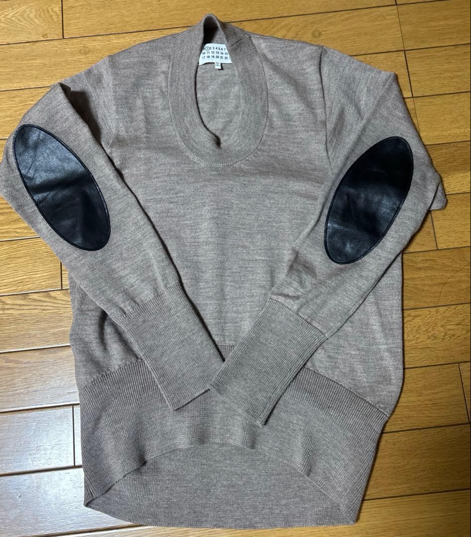 マルタンマルジェラMaison Margielaウールニット エルボーパッチXS