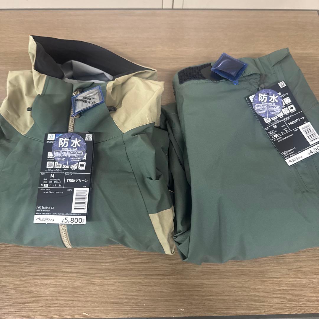新品　超透放湿レインジャケット オールシーズン　　XSR001 上下セット　M