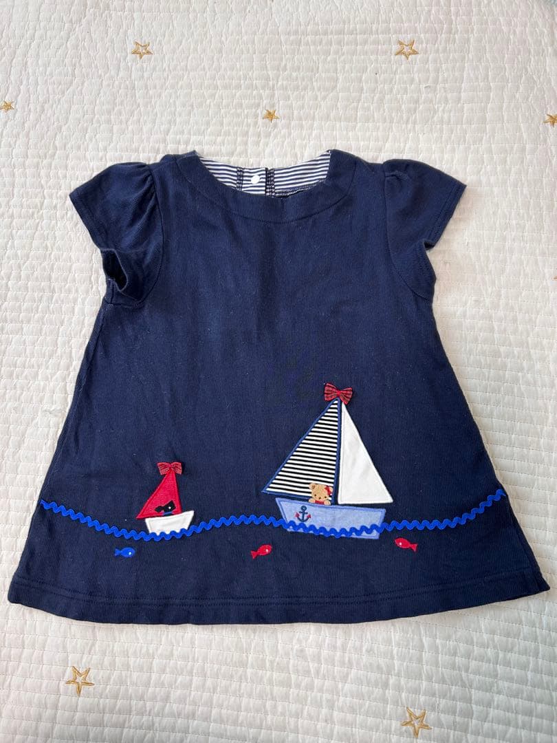 ファミリア　familiar トップスセット　100 ネイビー　マリン　くま