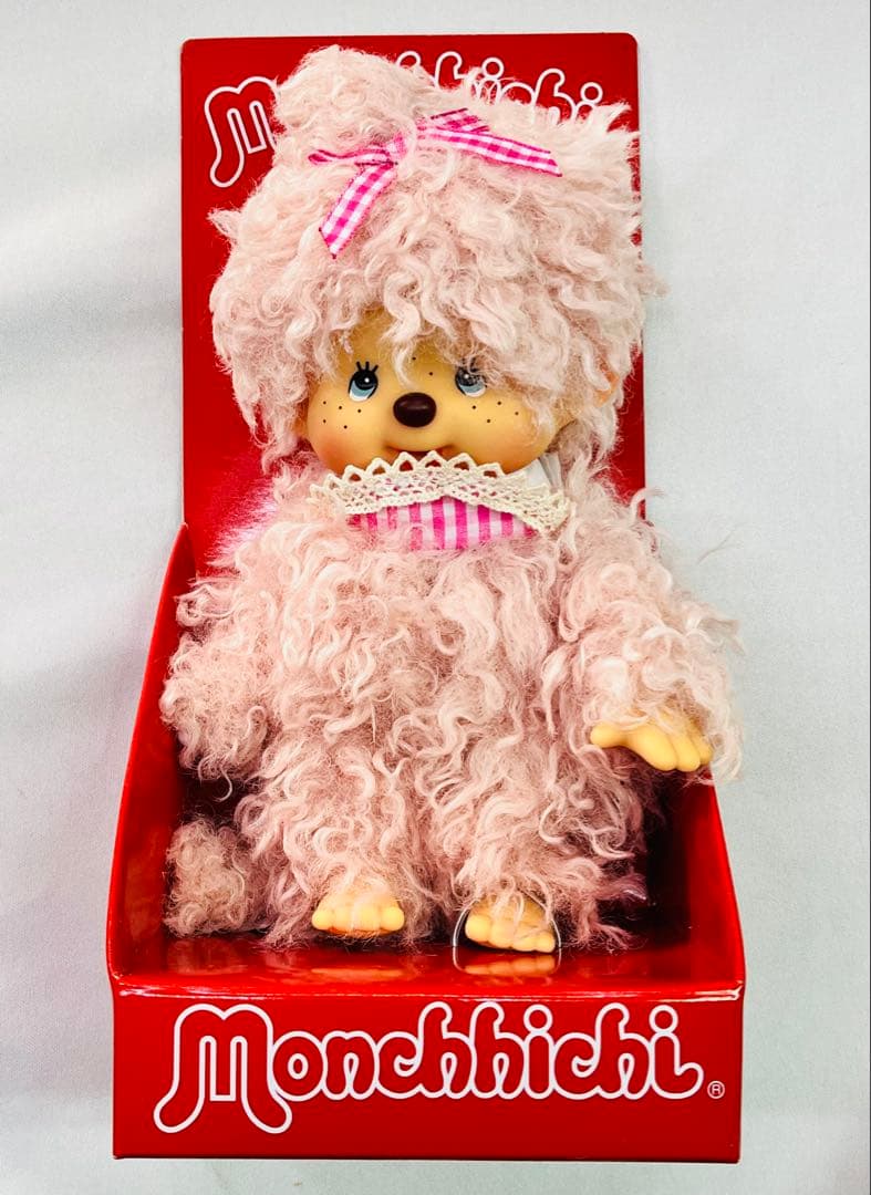 モンチッチ ボア ロング くすみピンク 日本未発売 海外 レア