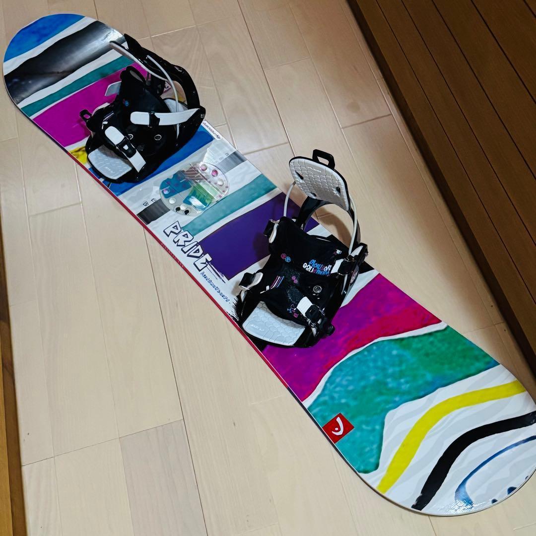 138cmスノーボードビンディング付きカラフル ワンタッチ初心者女性レディース