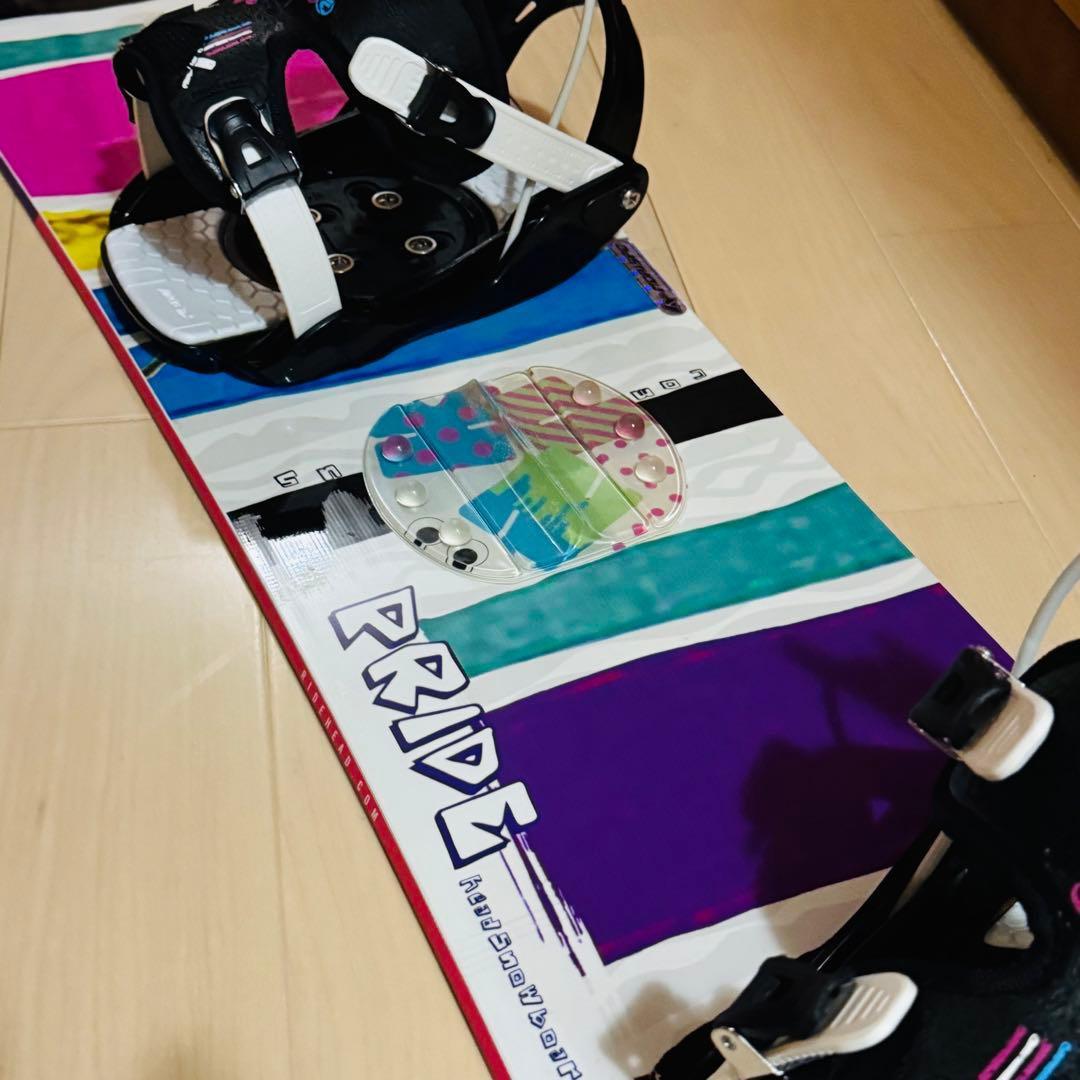 138cmスノーボードビンディング付きカラフル ワンタッチ初心者女性レディース