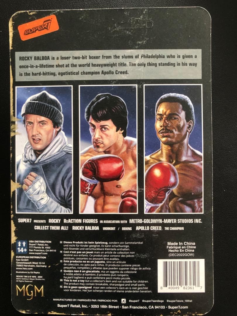 スーパー7 リアクション ロッキー アポロ・クリード アクションフィギュア