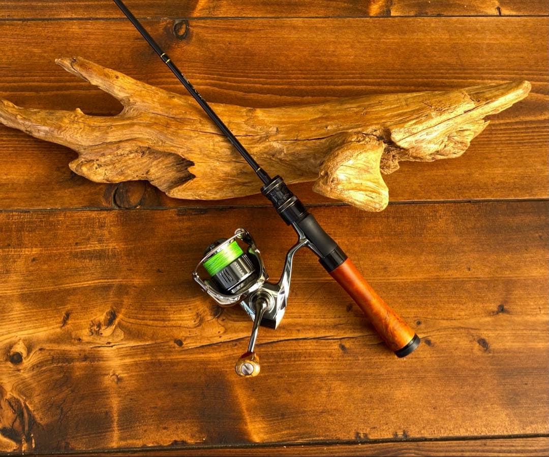 トラウトロッド　S502UL 渓流釣り　スピニングロッド　ウッドグリップ　5ft