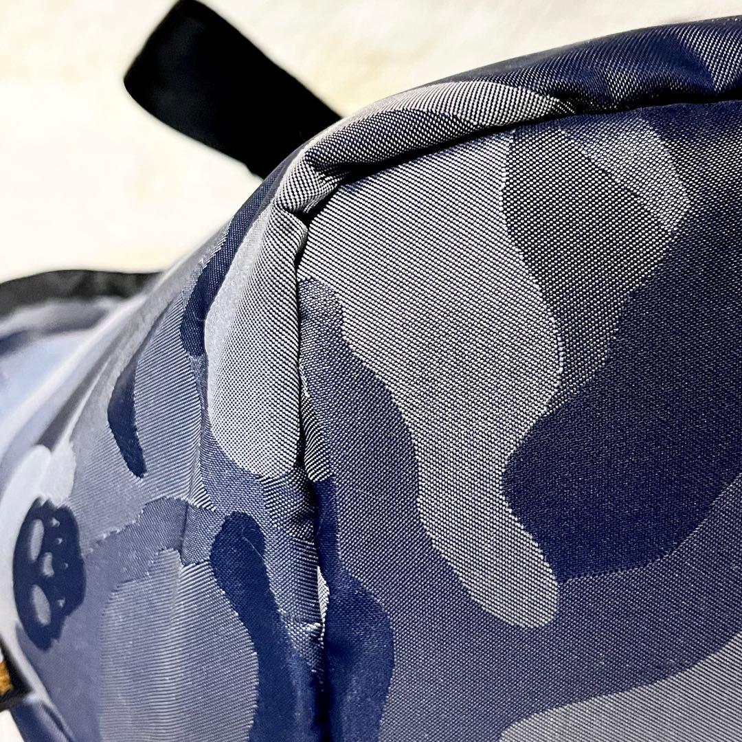 未使用級✨MARK&LONA トートバッグ　2way 迷彩　スカル　ネイビー