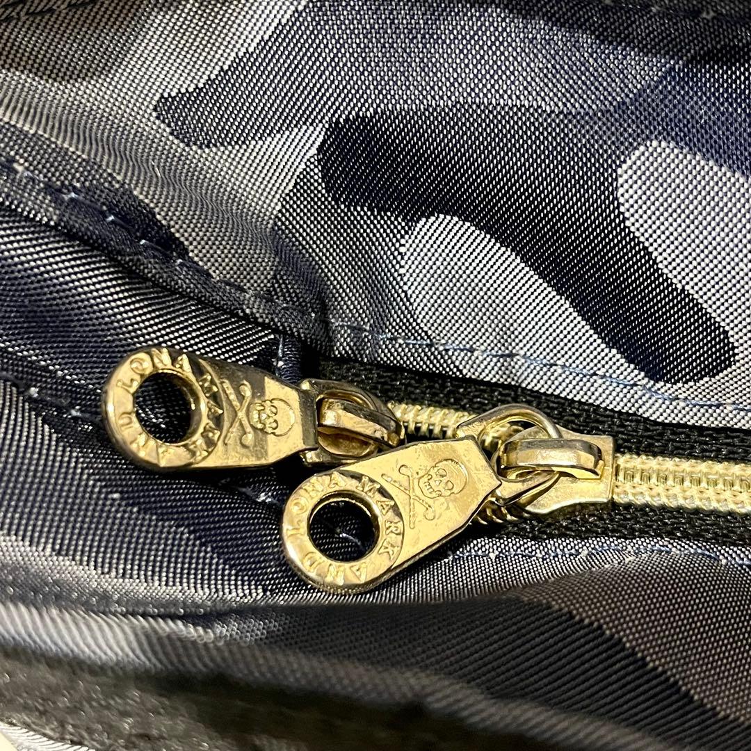 未使用級✨MARK&LONA トートバッグ　2way 迷彩　スカル　ネイビー