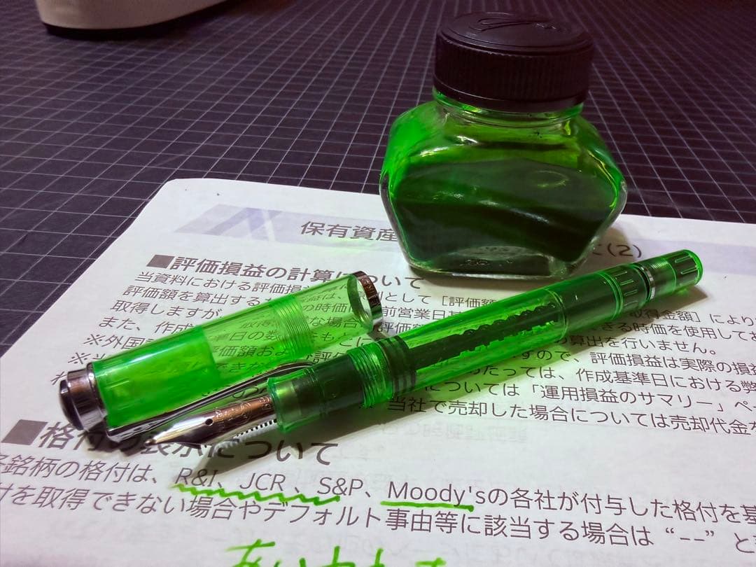 Pelikan ペリカン M205 万年筆 ペン先BB ボトルインクセット