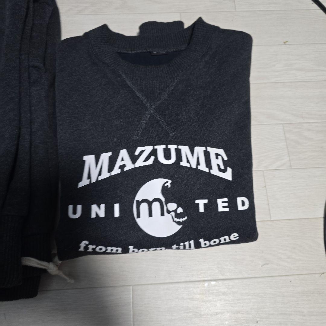 マズメウィンドカット防寒スウェットセットアップ　チャコール