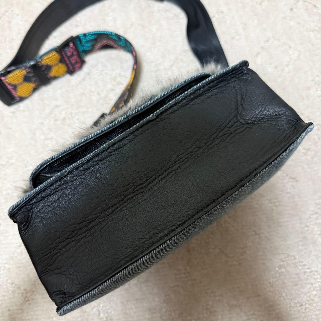 【DIESEL/ディーゼル】デニムファーショルダーバッグハンドバック