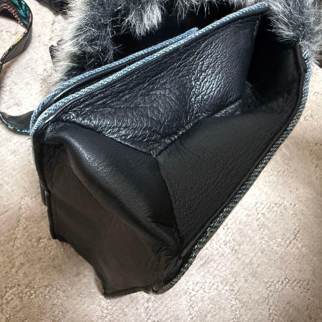 【DIESEL/ディーゼル】デニムファーショルダーバッグハンドバック