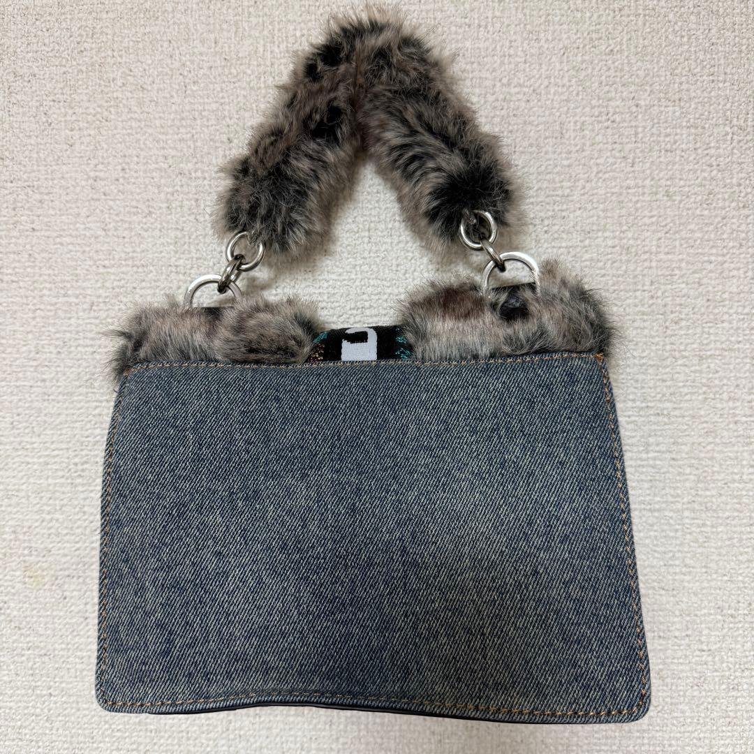 【DIESEL/ディーゼル】デニムファーショルダーバッグハンドバック