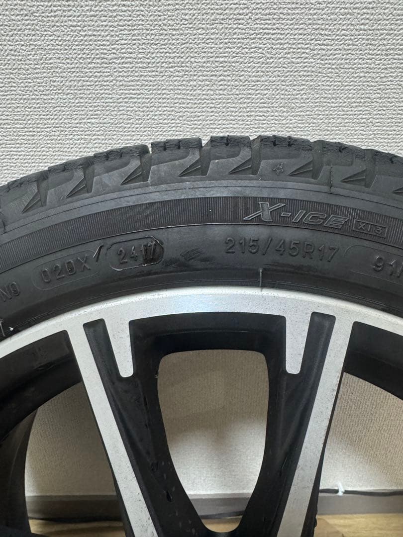 zn6 後期GTグレード純正ホイール+215/45R17スタッドレスタイヤ　4本