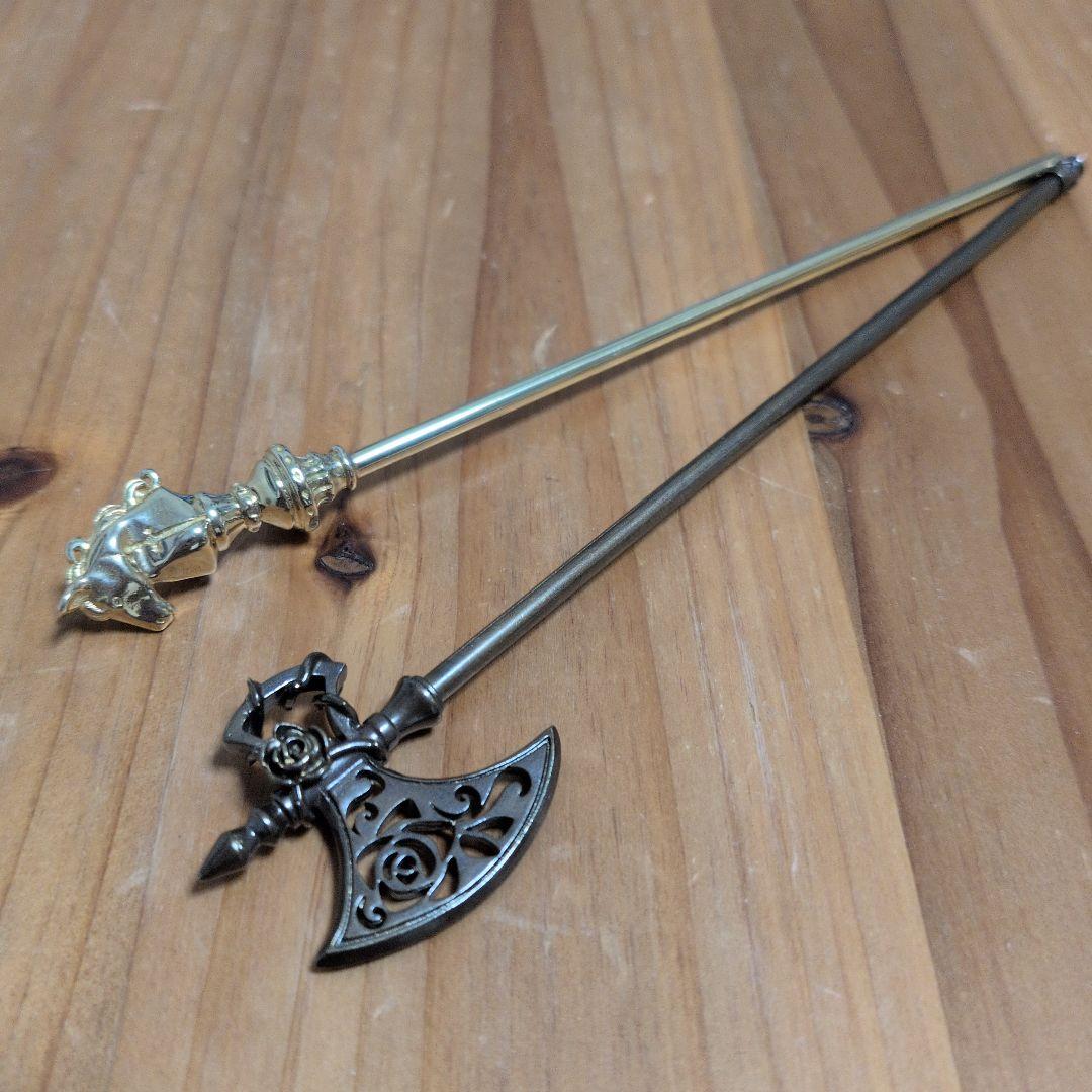 かんざし屋wargo「26年福袋限定簪チェス＆アンティーク簪紅蓮薔薇アックス」