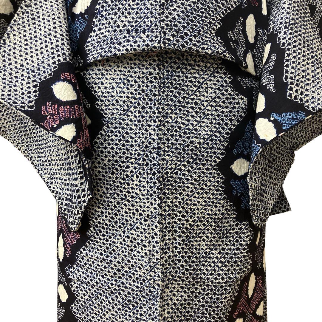 ◎mk-0091　有松鳴海　絞り浴衣　有松絞り　ゆかた　ｋ-7-25