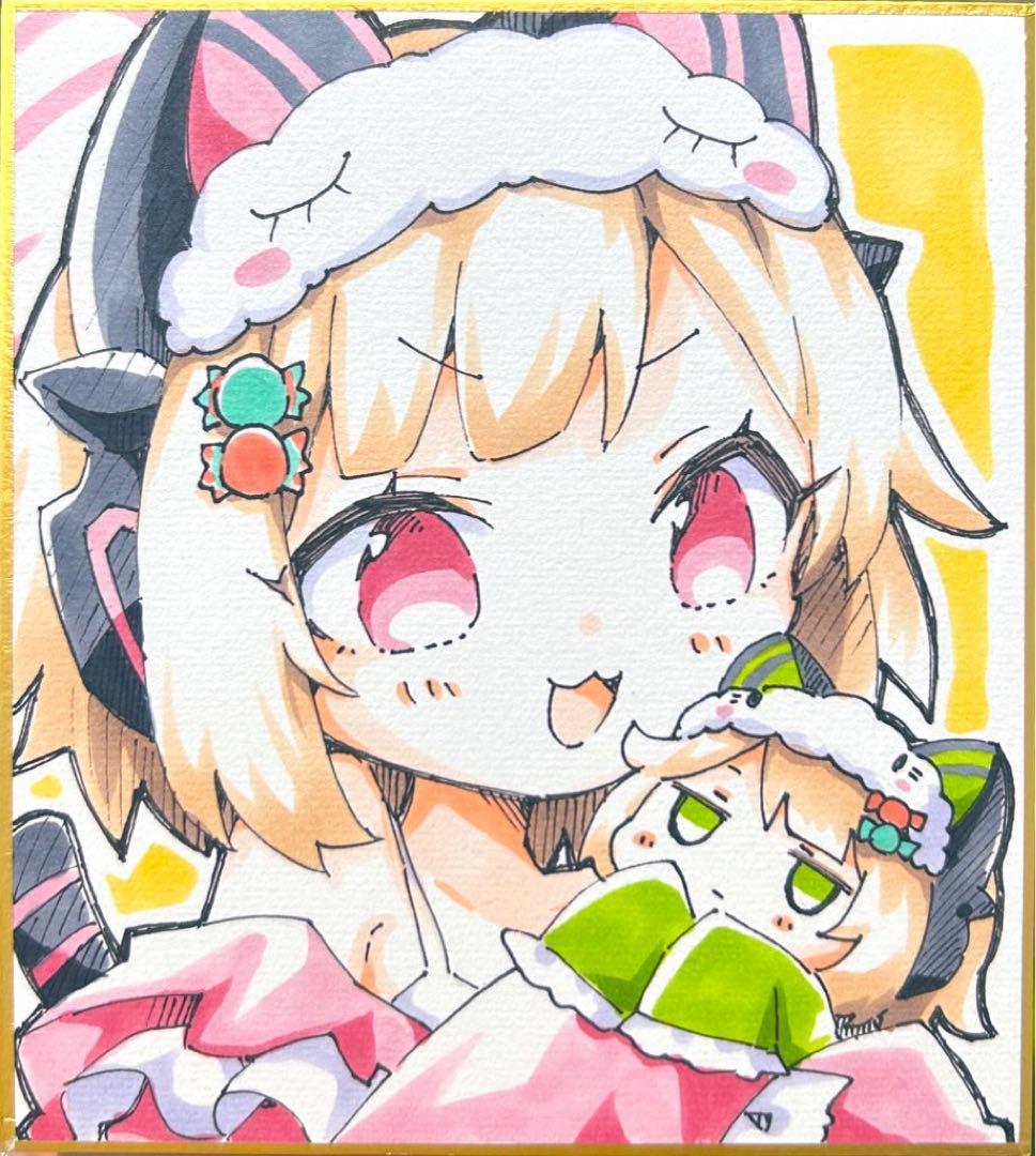 A*p様 【ブルアカ】ミニ色紙【モモイ&ミドリ】