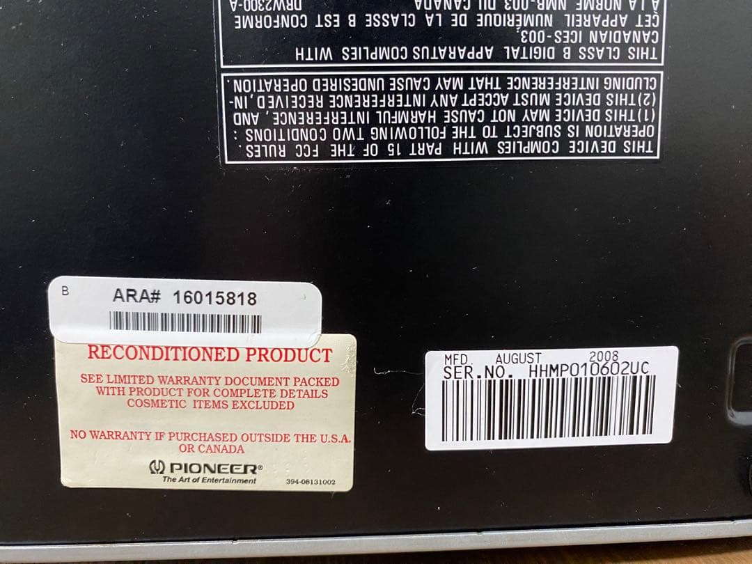 Pioneer DJM-400 2チャンネル ミキサー 中古