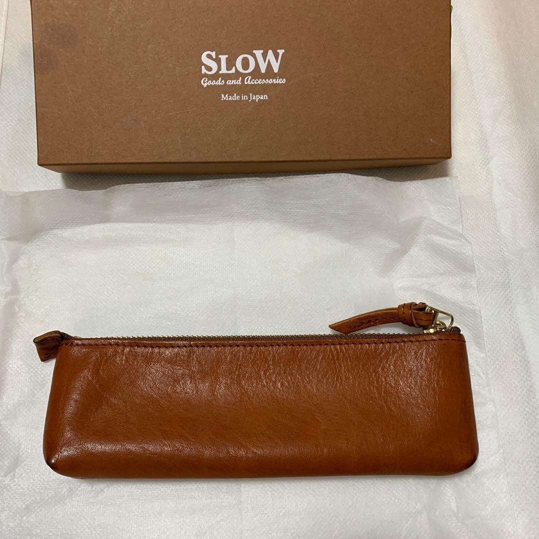 SLoW レザー 筆箱 ブラウン 箱付き