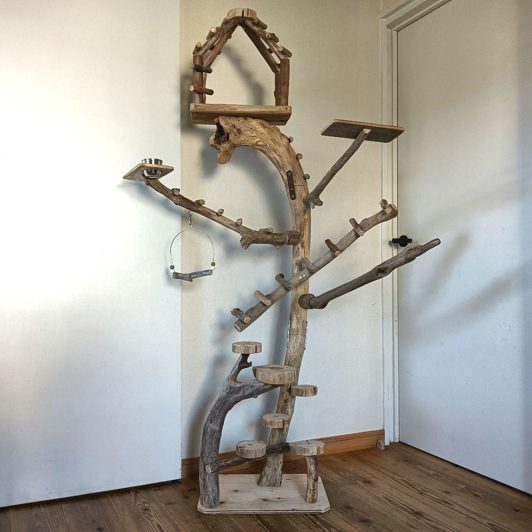 tarusiru バードアスレチックジム大型 天然木 自然木 流木 インコ