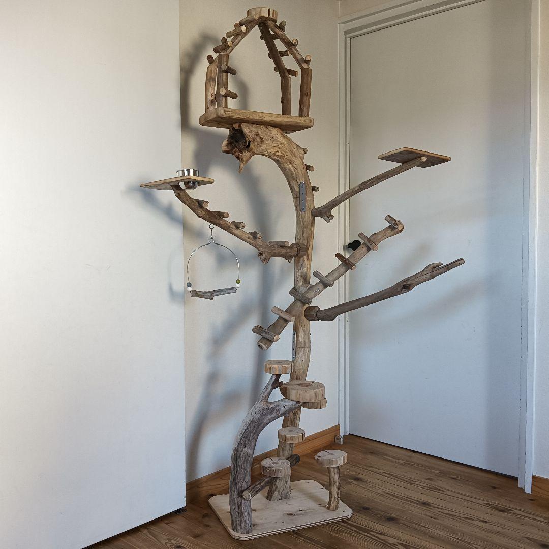 tarusiru バードアスレチックジム大型 天然木 自然木 流木 インコ