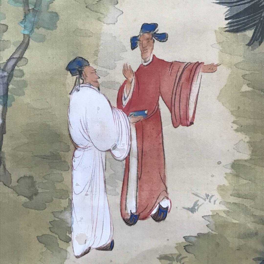 【真作】松本仙挙/師.山元春挙/山水図/山水人物図/掛軸/名家伝来/AC-677