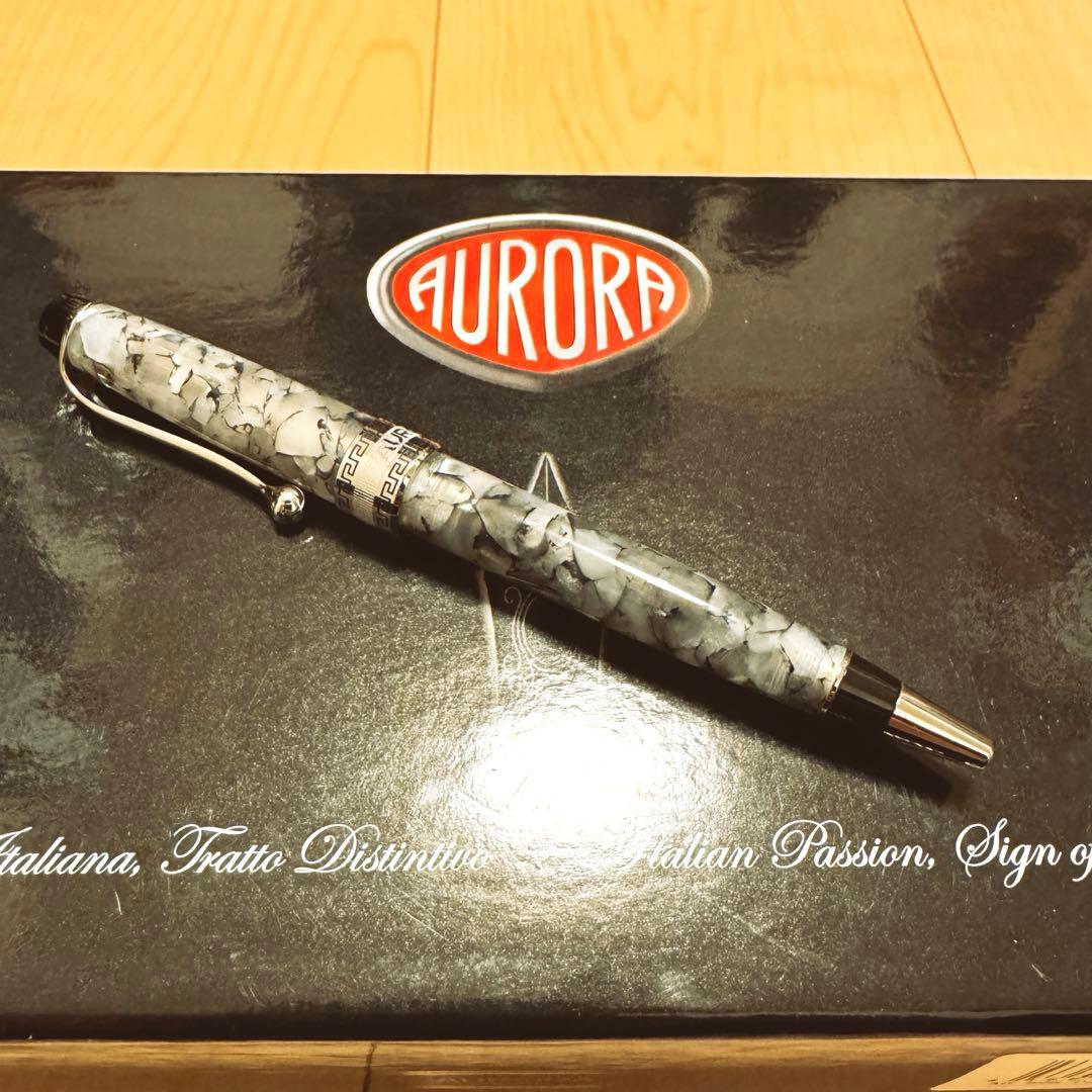 【美品】アウロラ　オプティマ　ボールペン　ブラックパール　Aurora