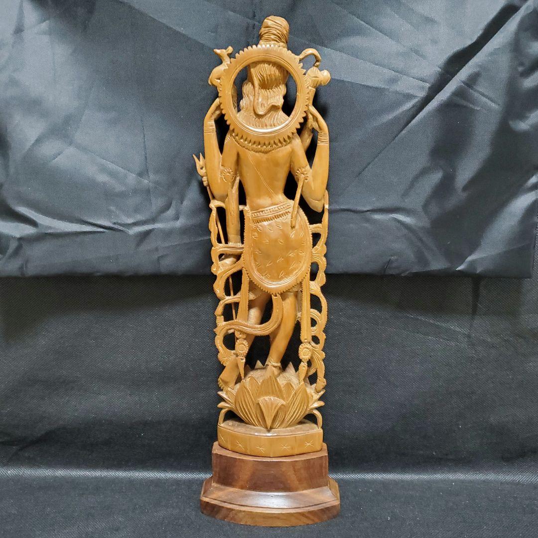 シヴァ神 インド神 木彫刻 仏像 観音 釈迦 仏様 如来 骨董品 仏教 宗教