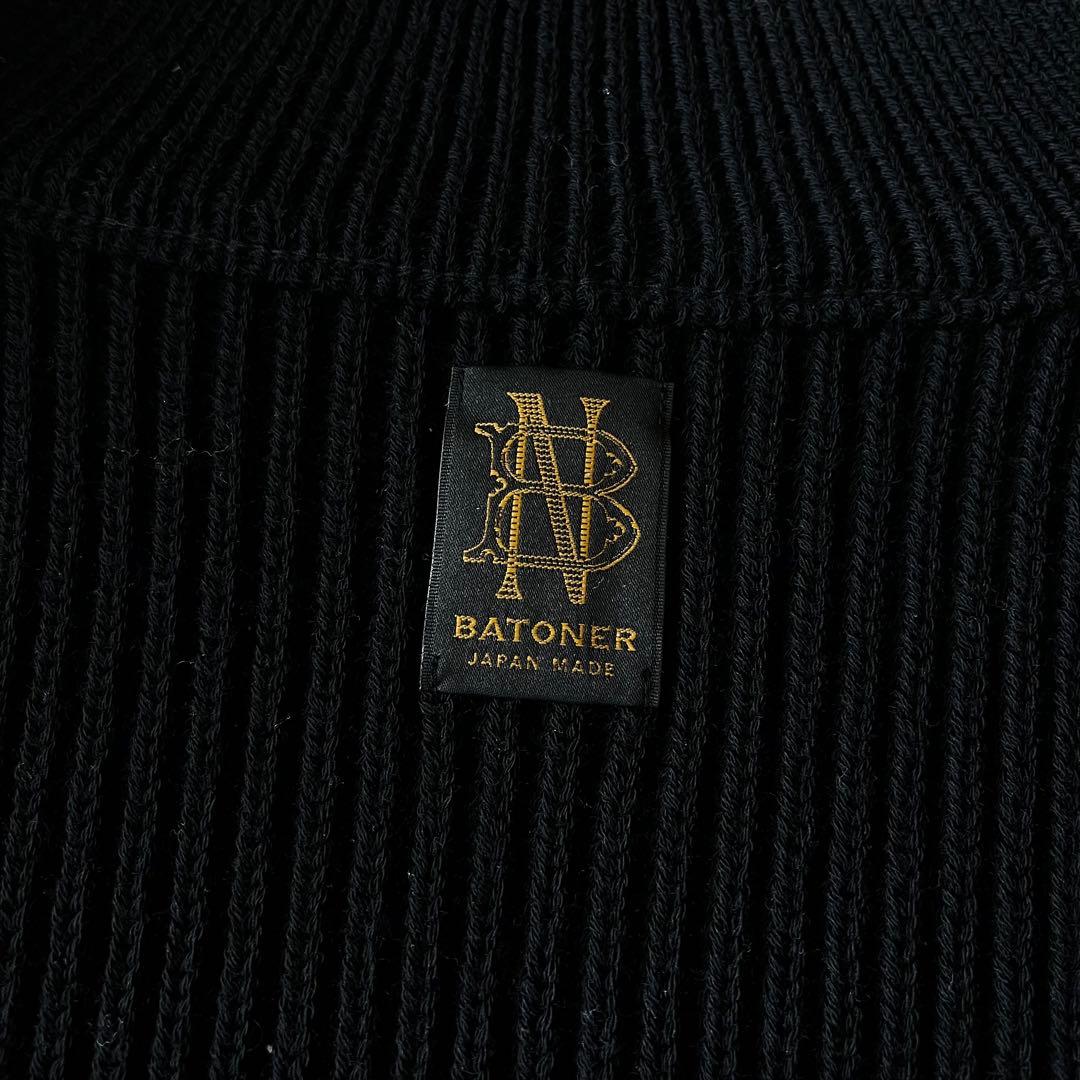 極美品 25AW BATONER ドライバーズニット ベスト 黒 2 ウール