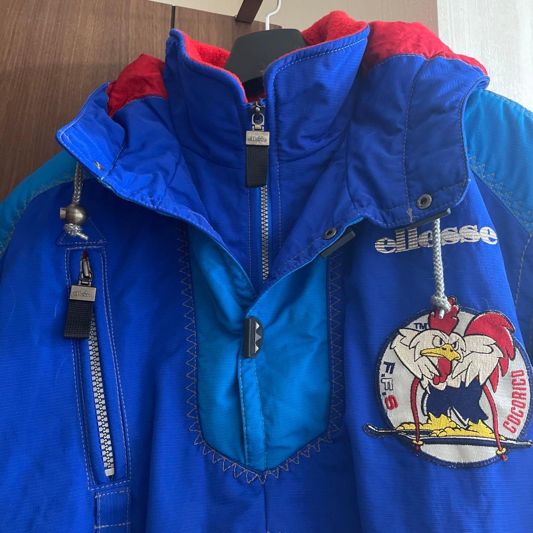 レア　エレッセ　ヴィンテージ　ココリコ　フランス代表レプリカ　スキーウェア　上下