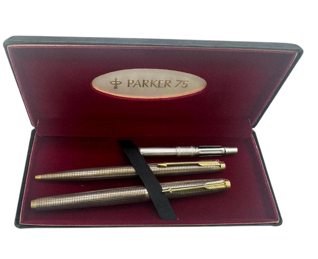 ★PARKER 75　STERLING SILVER　万年筆　ペン先14K