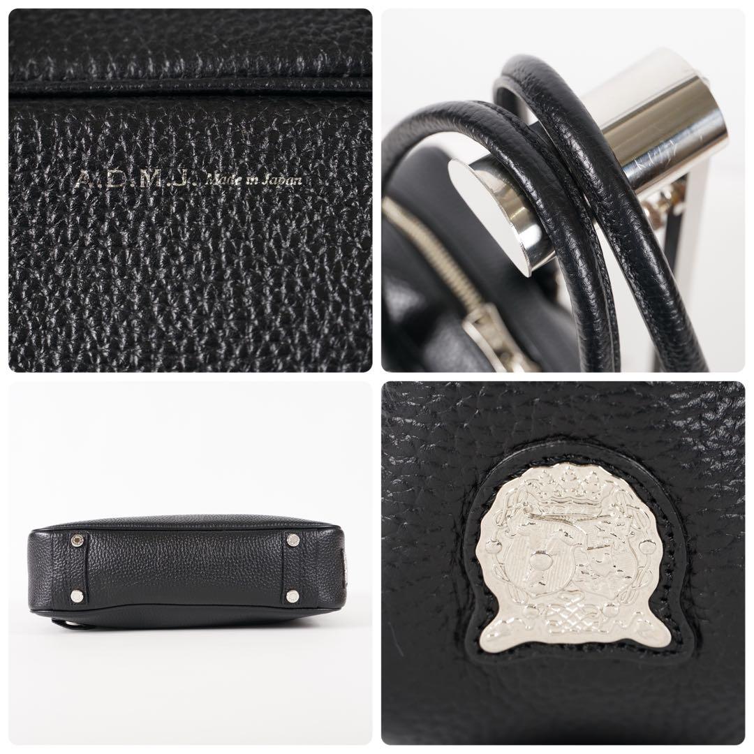 【極美品✨】ADMJ ハンドバッグ レザー ブラック