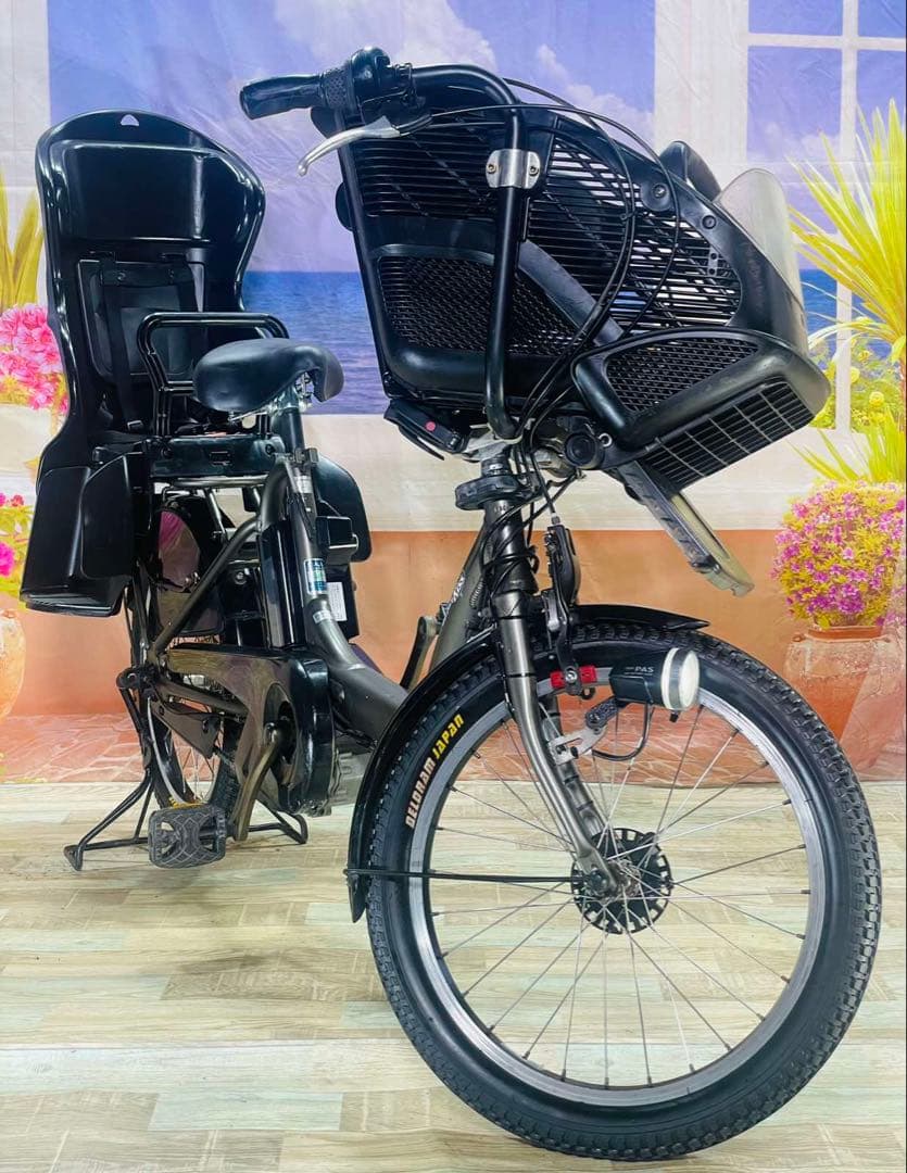 パスキス12AH⭐️人気モデル！ヤマハ子供乗せ電動アシスト自転車Y3285