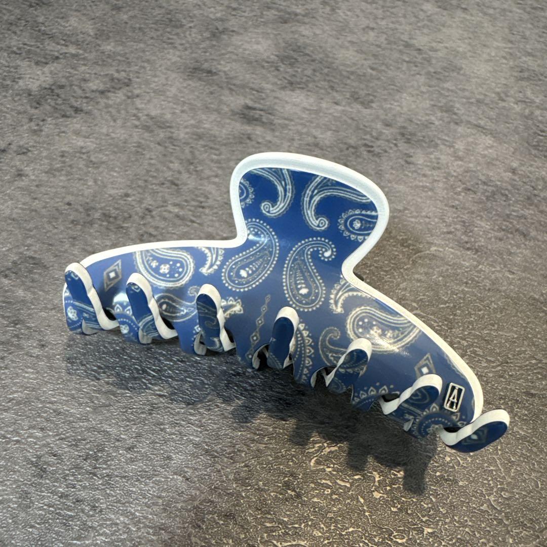 美品　アレクサンドルドゥパリ　ペイズリー　デニム　クリック　ヘアーアクセサリー