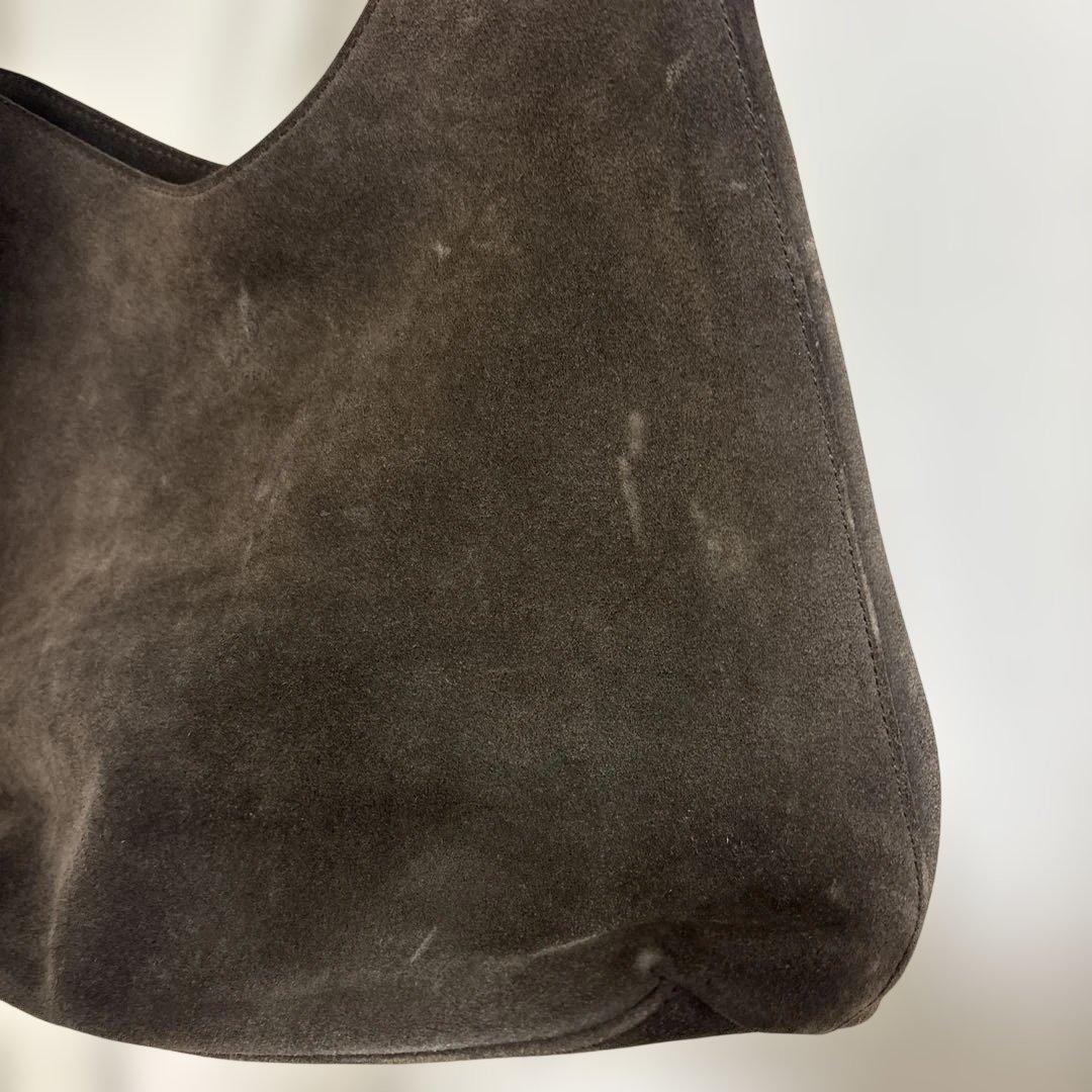 GUCCI 濃茶　バックスキン　バンブーバッグ