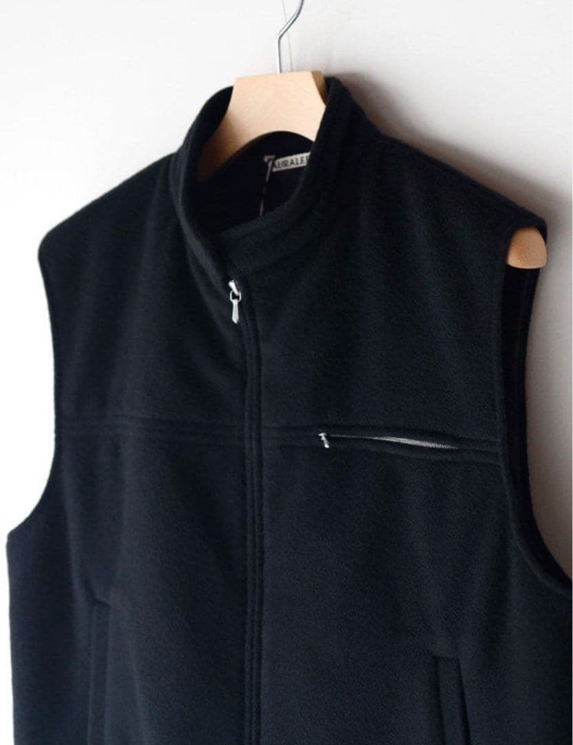 トップス AURALEE CASHMERE WOOL MOSSER VEST