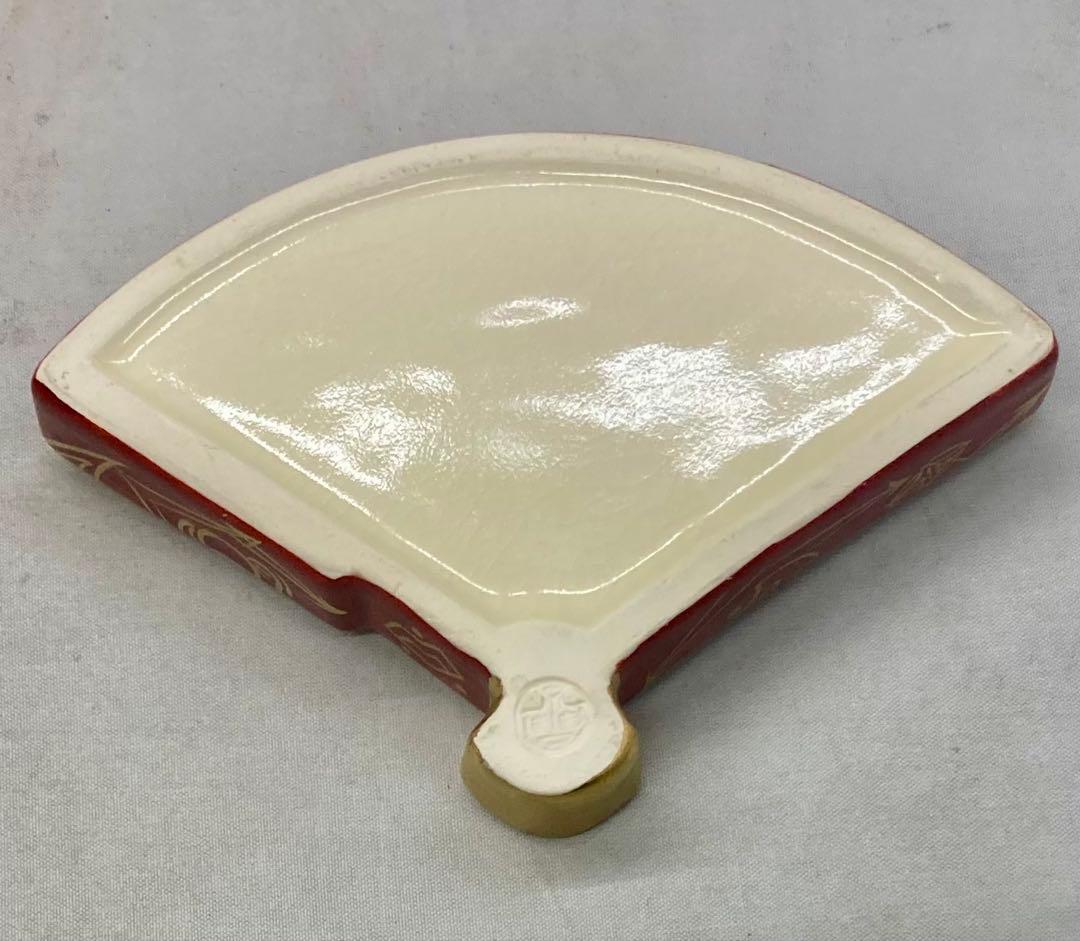 B565s 「開扇文 香合」橋本永豊造　共箱　鴛鴦　花散し　香道具　茶道具