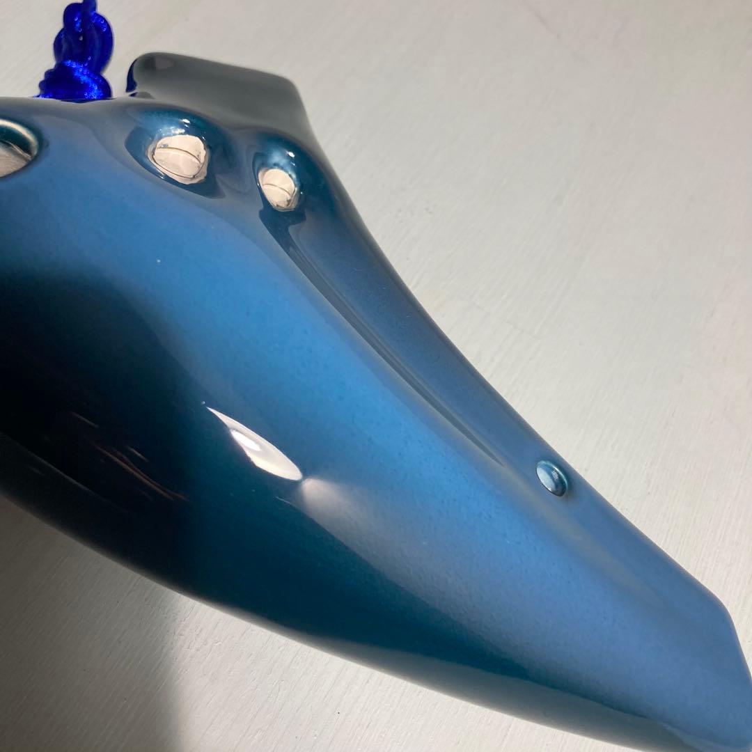 【新品未使用】TNGオカリナ ダブル アルト C管 グラデーションブルー 青