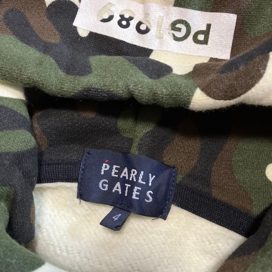 PEARLY GATES パーリーゲイツ　パーカー　カモフラ　カーキ　サイズ4