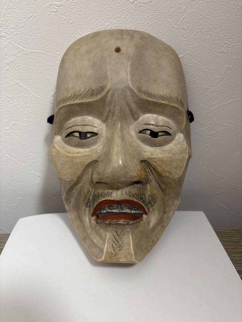 能面　木彫り